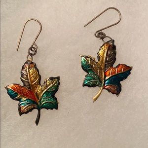 Maple leaf earrings